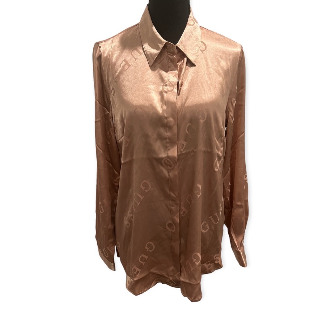 Guess Rose Bliss Button Down Shirt Size M